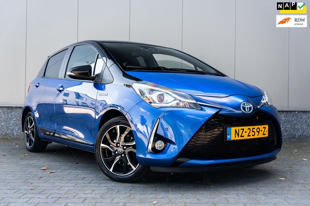 Toyota Yaris Hybrid BiTone Camera Cruise Trekhaak NAP, Auto's, Toyota, Gebruikt, Euro 6, 4 cilinders, Blauw