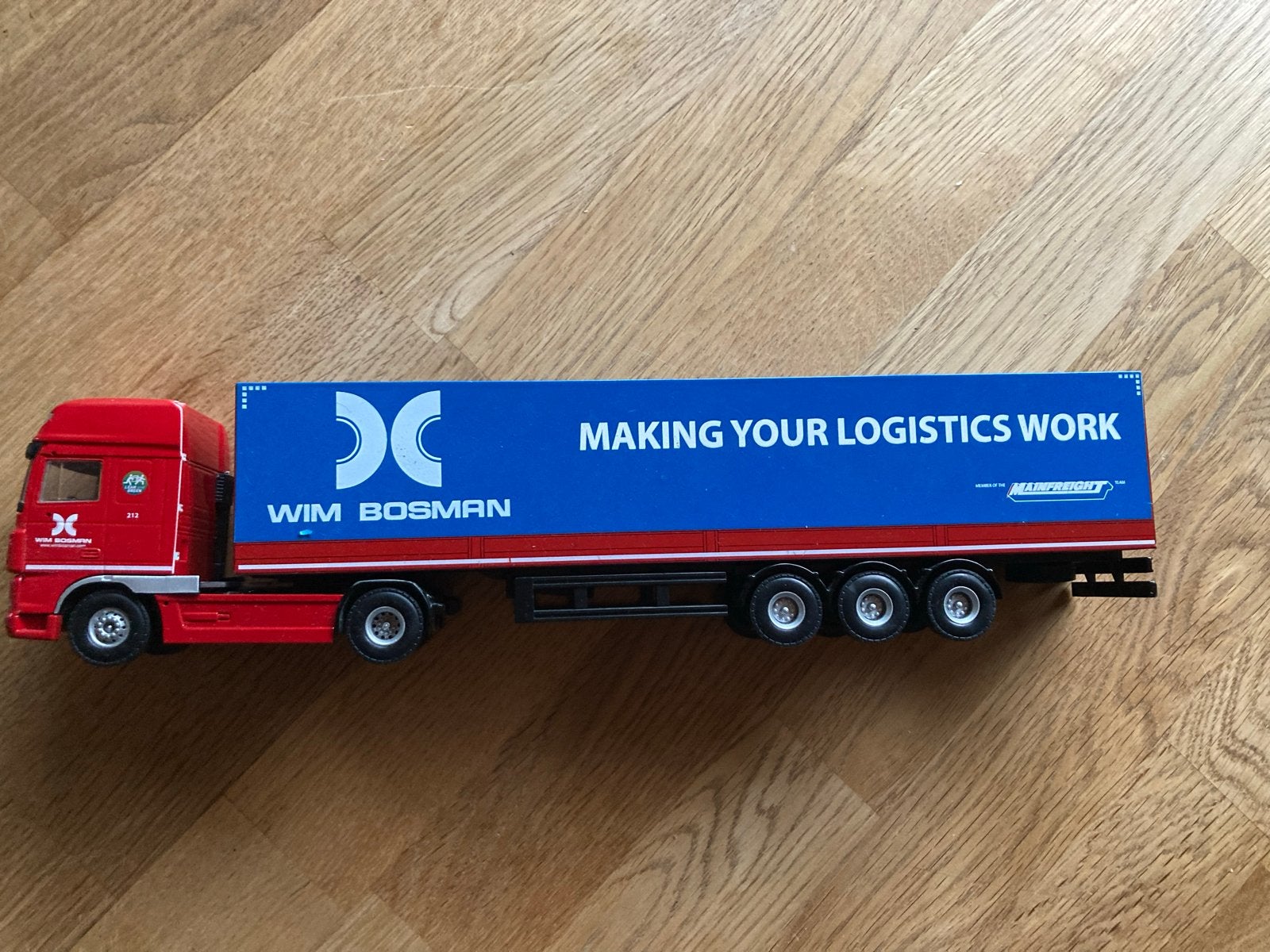 Wim Bosman vrachtwagen met oplegger - modelauto, Gebruikt, 1:32 tot 1:50, Truck, Ophalen