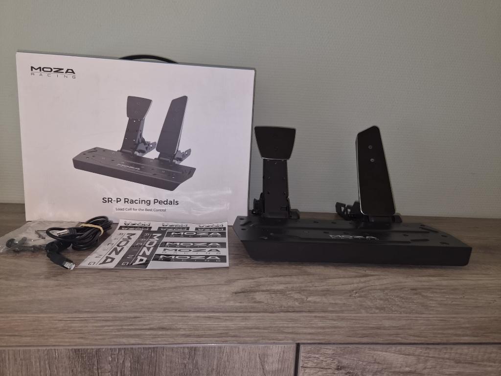 Moza SR-P Pedals Load Cell met brake pedal kit, Ophalen of Verzenden, Zo goed als nieuw, Moza, PC