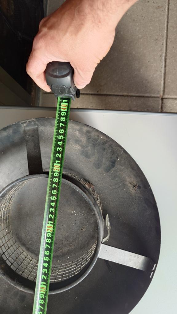Schoorsteen kap - Ø 40 cm, Ophalen, Gebruikt, Vrijstaande haard, Houthaard