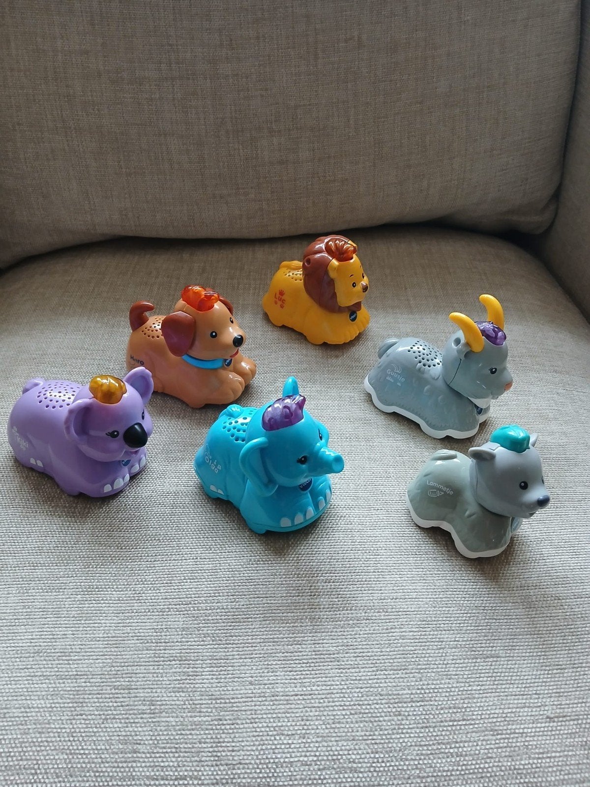 Vtech zoef zoef dieren 6 stuks.10.00 voor alles., Ophalen of Verzenden, Zo goed als nieuw, 6 maanden tot 2 jaar