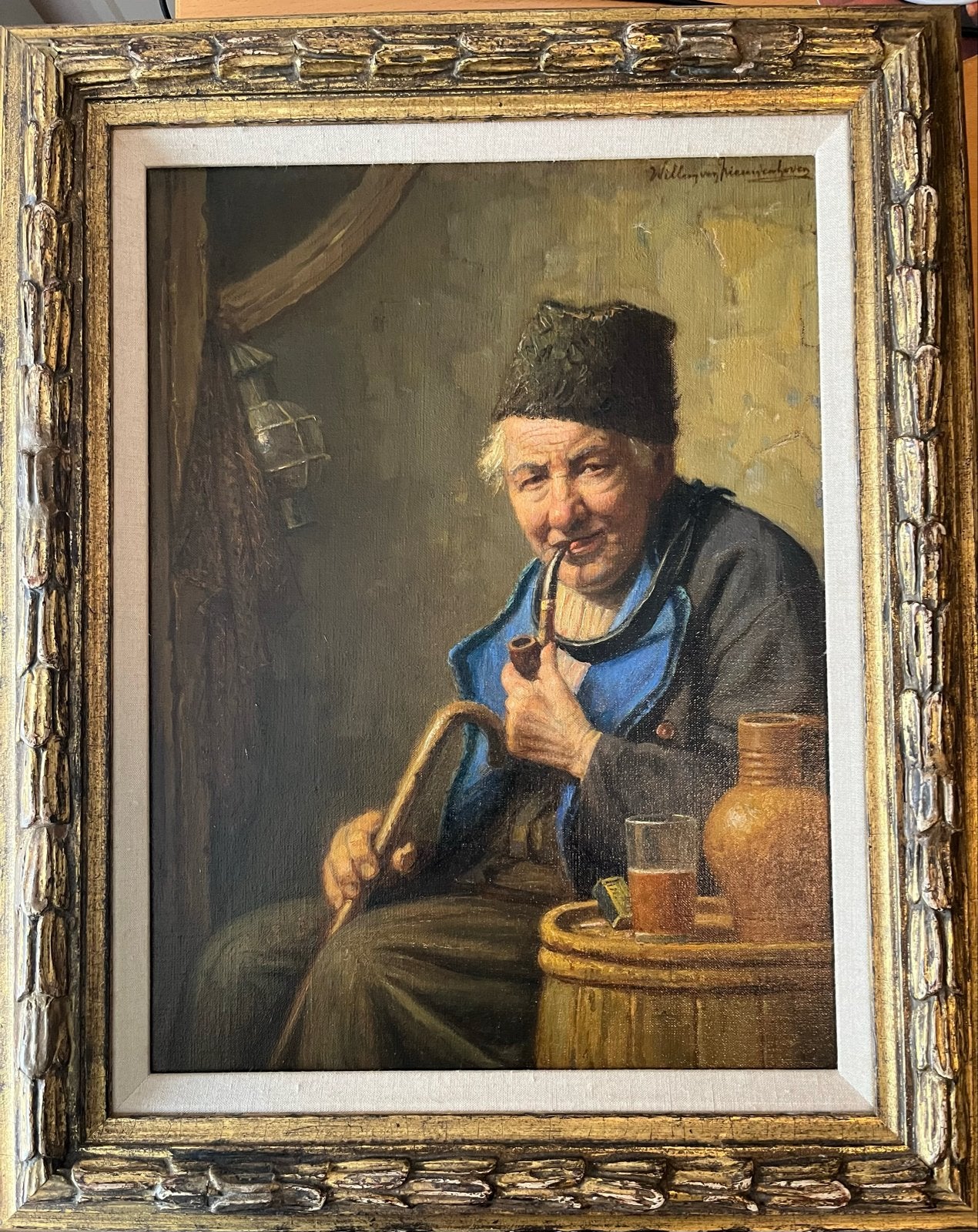 Volendam: Willem van Nieuwenhoven, Antiek en Kunst, Kunst | Schilderijen | Klassiek, Nederlandse school, Doek, Portret of Personen
