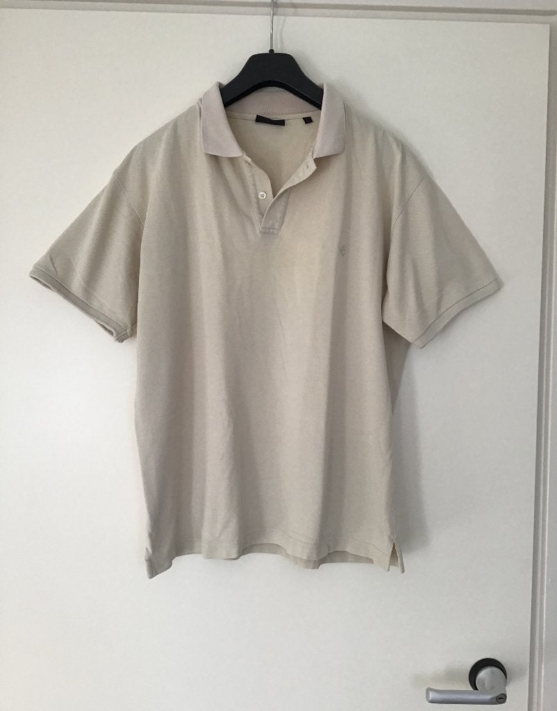 Créme polo met korte mouw. Merk Canadian Stocks. Maat L., Maat 52/54 (L), Verzenden, Beige, Gedragen