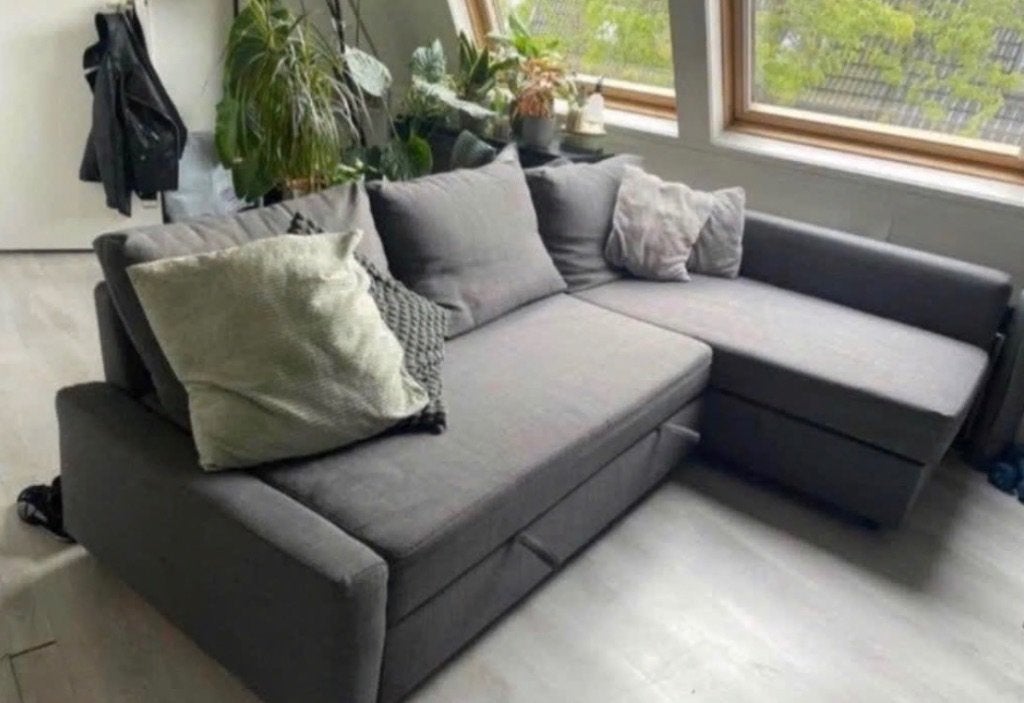 IKEA Friheten hoekbank slaapbank met opberger, Huis en Inrichting, Ophalen, Gebruikt, Tweepersoons, 140 cm