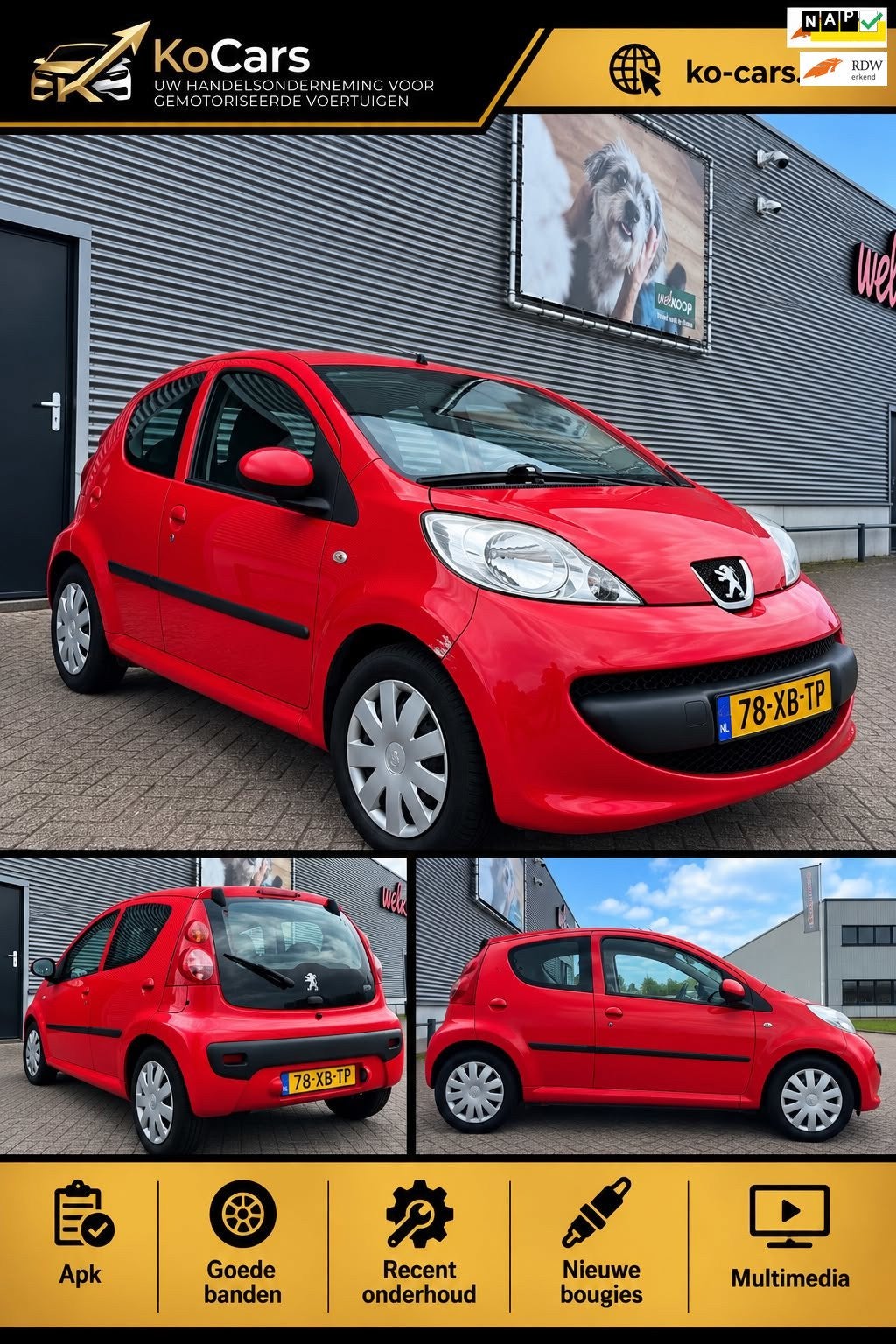 Peugeot 107 / Apk / Multimedia / Recent onderhoud / 5 Deurs, Auto's, Voorwielaandrijving, Gebruikt, Elektrische ramen, 4 stoelen