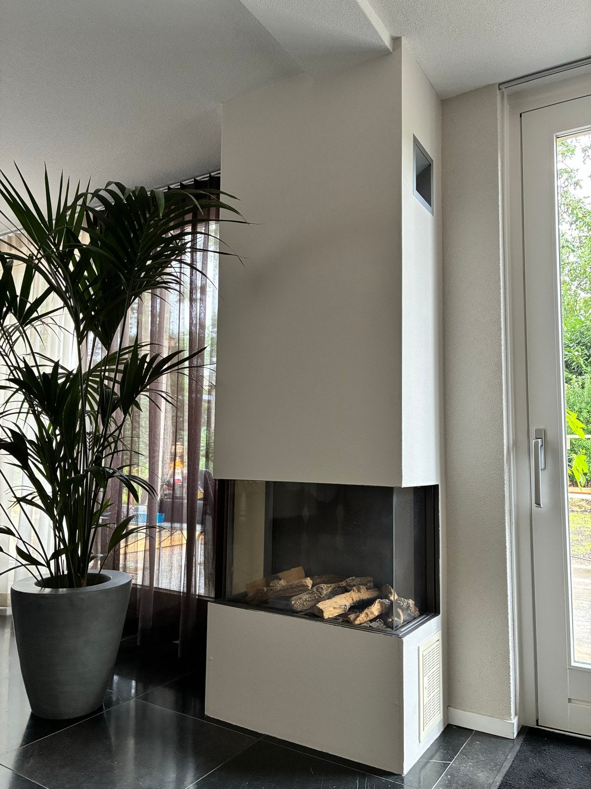 Dru Scenic 80 gashaard met 3-zijdig glas, Ophalen, Gebruikt, Inbouwhaard, Gashaard