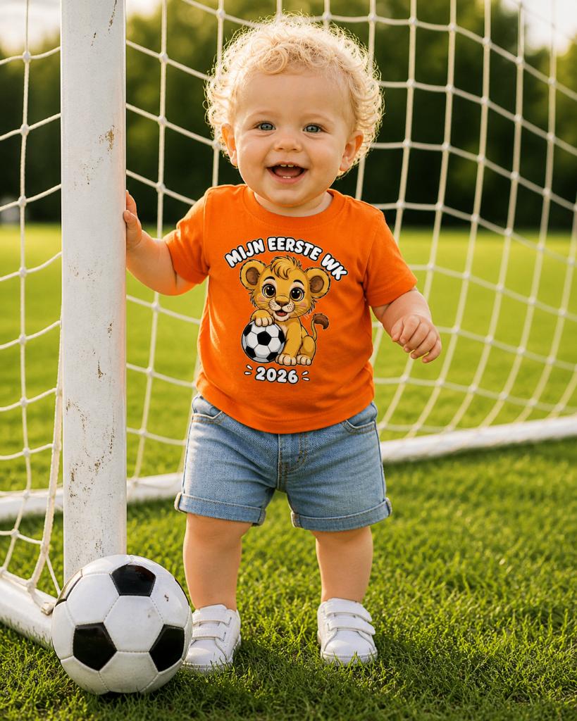 Baby oranje T-shirt in 3 prints 0 jaar 1 jaar 2 jaar 3 jaar, Nieuw, Shirtje of Longsleeve, SH1RTS & SUGAR, Verzenden