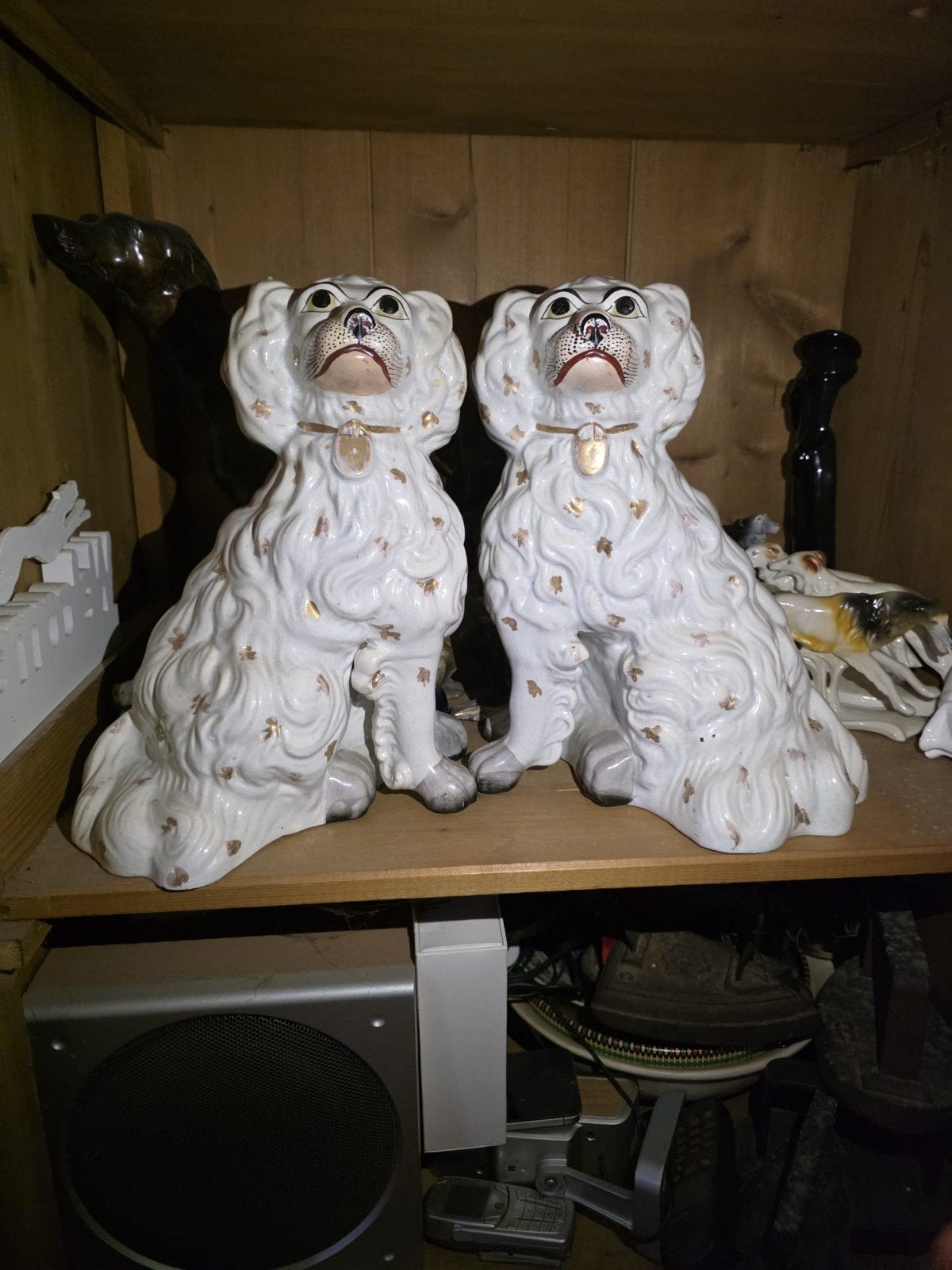 Hoerenhondjes of kasthondjes porselein GROOT, Ophalen of Verzenden