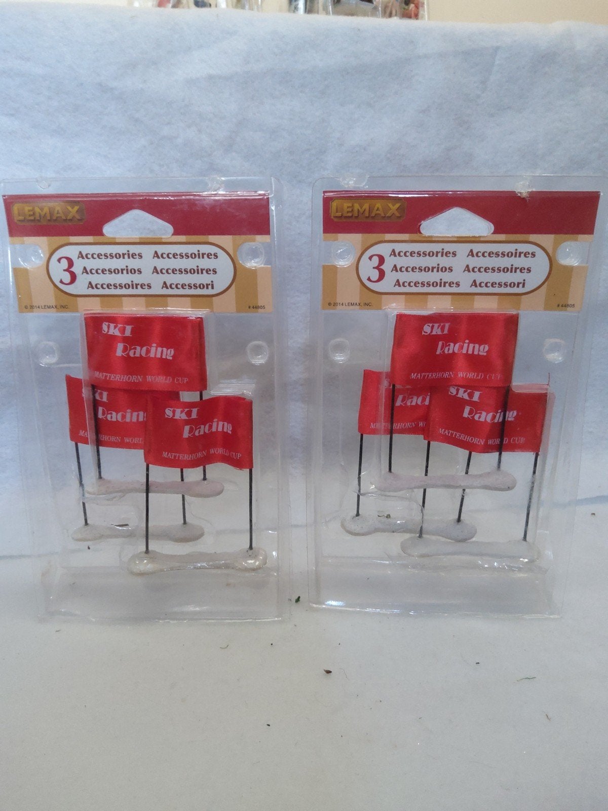 Lemax Ski Racing Vlaggen - Set van 3 (44805)  B3, Ophalen of Verzenden, Zo goed als nieuw
