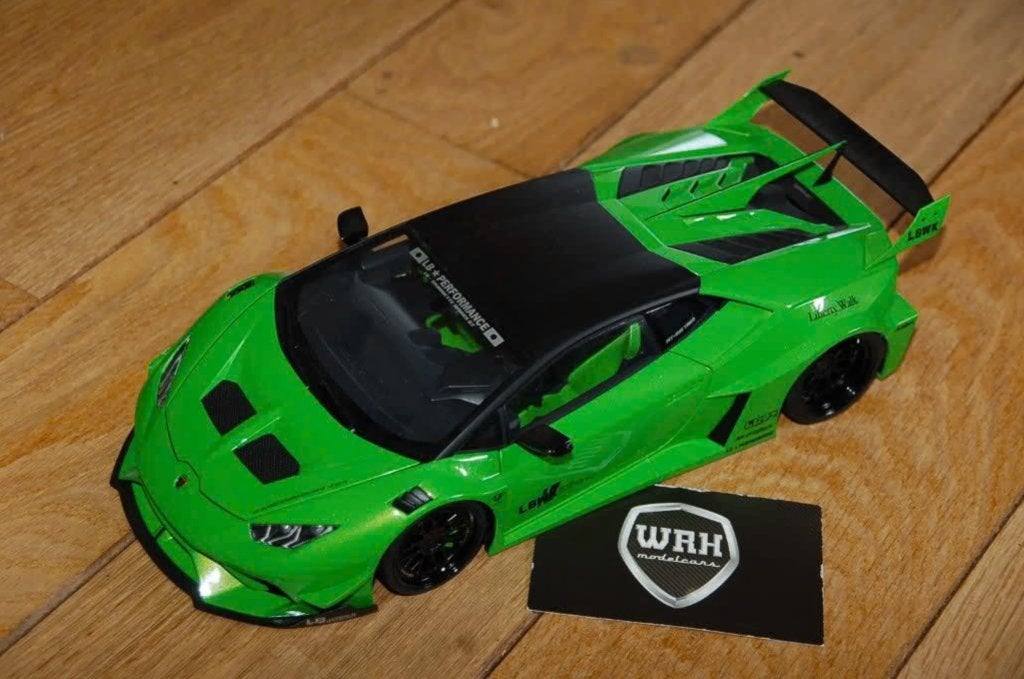 LAMBORGHINI HURACAN LIBERTY WALK GREEN Autoart 1:18 WRH, Verzenden, Zo goed als nieuw, Auto, Autoart