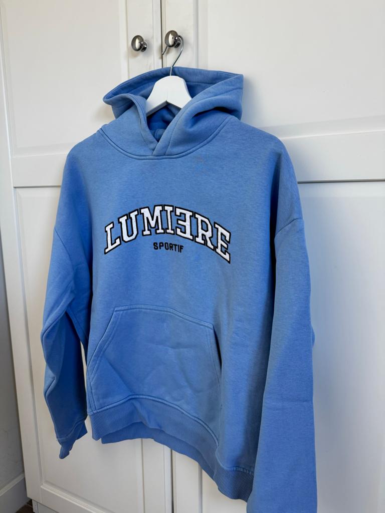 Lumiere Sportif Hoodie - Lichtblauw Maat S, Ophalen of Verzenden, Zo goed als nieuw, Maat 36 (S), Blauw