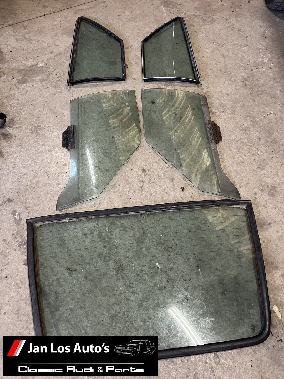 Audi Coupe B2 typ85 ruit ruitenset  zijruit achterruit  groe, Auto-onderdelen, Ophalen, Gebruikt, -, Audi