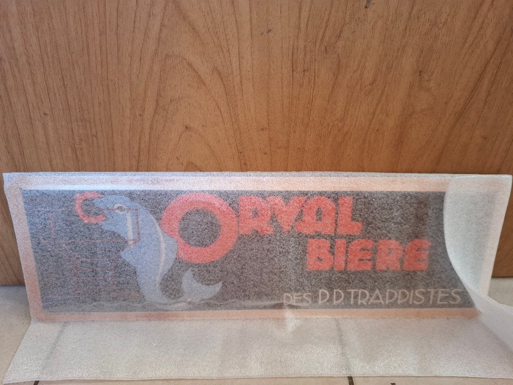 Authenthiek Reclamebord Orval (donkere versie - FR), Verzamelen, Ophalen of Verzenden, Nieuw, Reclamebord, Plaat of Schild, Overige merken