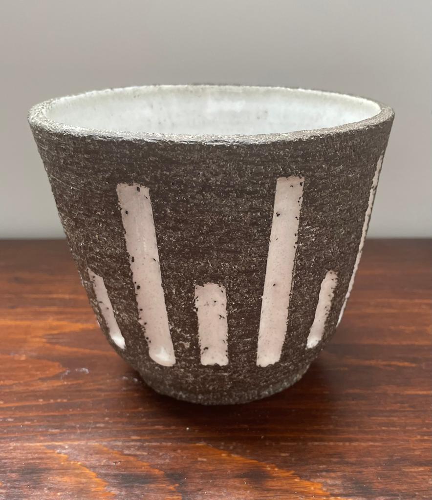 Potterij Zaalberg Leiderdorp Holland pot bruin met streep, Antiek en Kunst, Antiek | Keramiek en Aardewerk, Ophalen