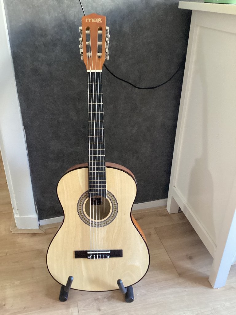 Gitaar met accessoires, Ophalen, Zo goed als nieuw, Klassieke of Spaanse gitaar
