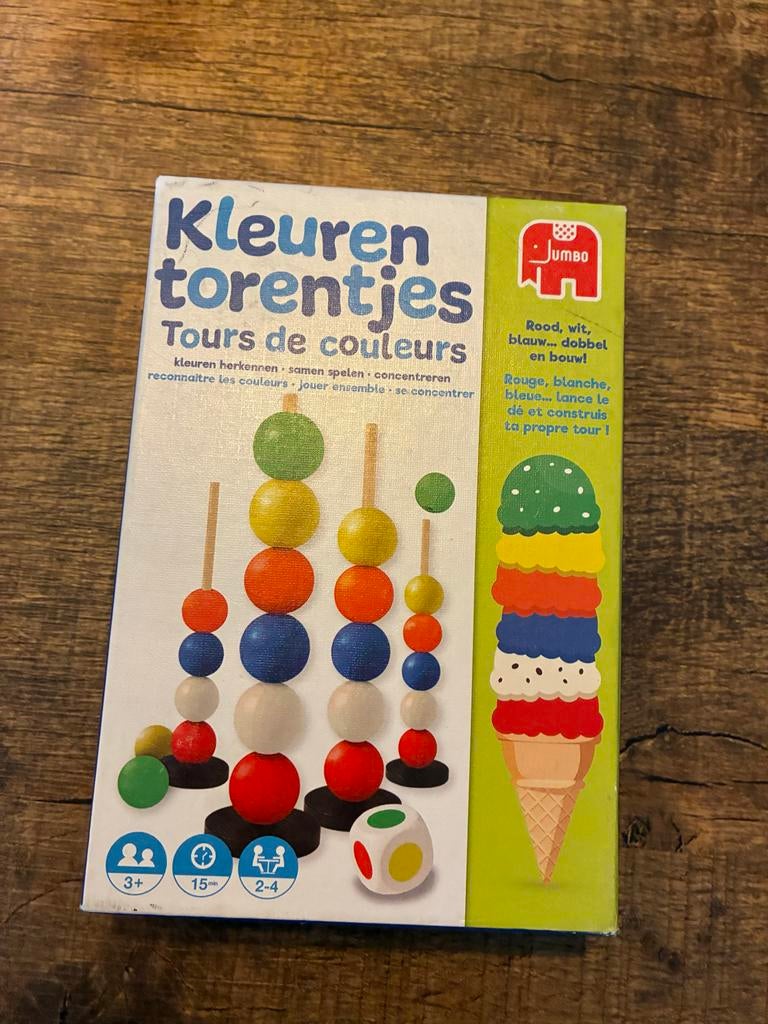 Kleurentorentjes Jumbo, Hobby en Vrije tijd, Drie of vier spelers, Ophalen of Verzenden, Gebruikt