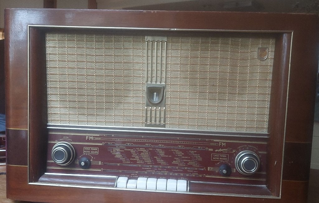 Oude (1955) Philips radio, Ophalen of Verzenden, Gebruikt, Radio