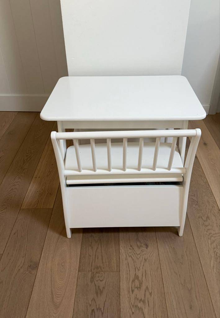 Witte kindertafel met bankje en opbergruimte, Ophalen, Gebruikt, Tafel(s) en Stoel(en)