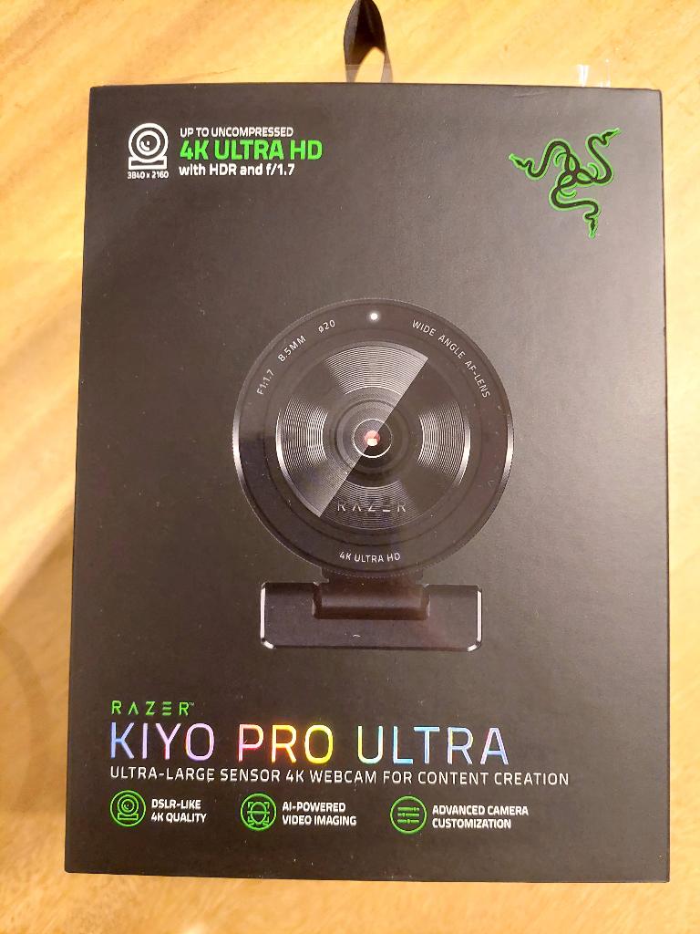 Razer kiyo pro ultra 4k webcam, Computers en Software, Webcams, Zoomfunctie, Ophalen of Verzenden, Zo goed als nieuw, Razer