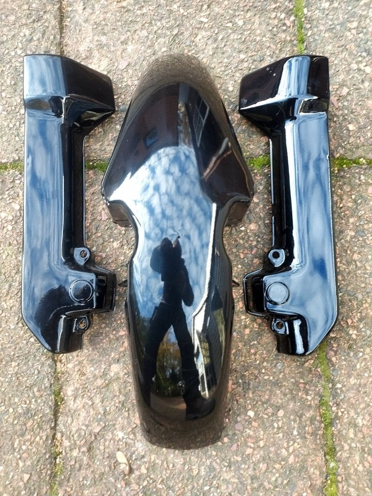 Honda XRV 750 Africa Twin voor spatbord set van 3 Zwart, Verzenden