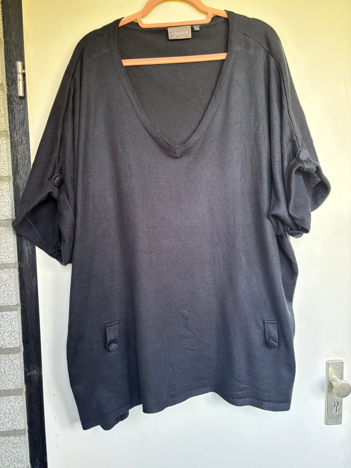 Shirt grote maat 58/60, Kleding | Dames, Ophalen of Verzenden, Zo goed als nieuw, Zwart, Shirt of Top