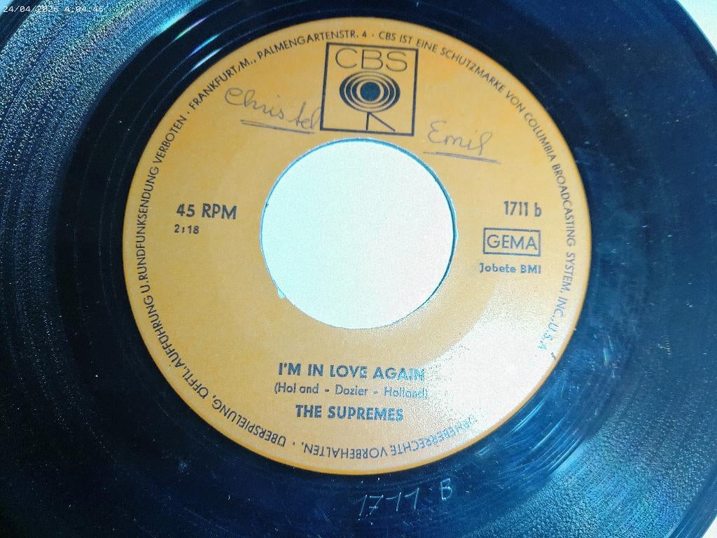 The Supremes - Stop in the name of Love, Cd's en Dvd's, Vinyl Singles, Gebruikt, Originele persing, 7 inch, Single