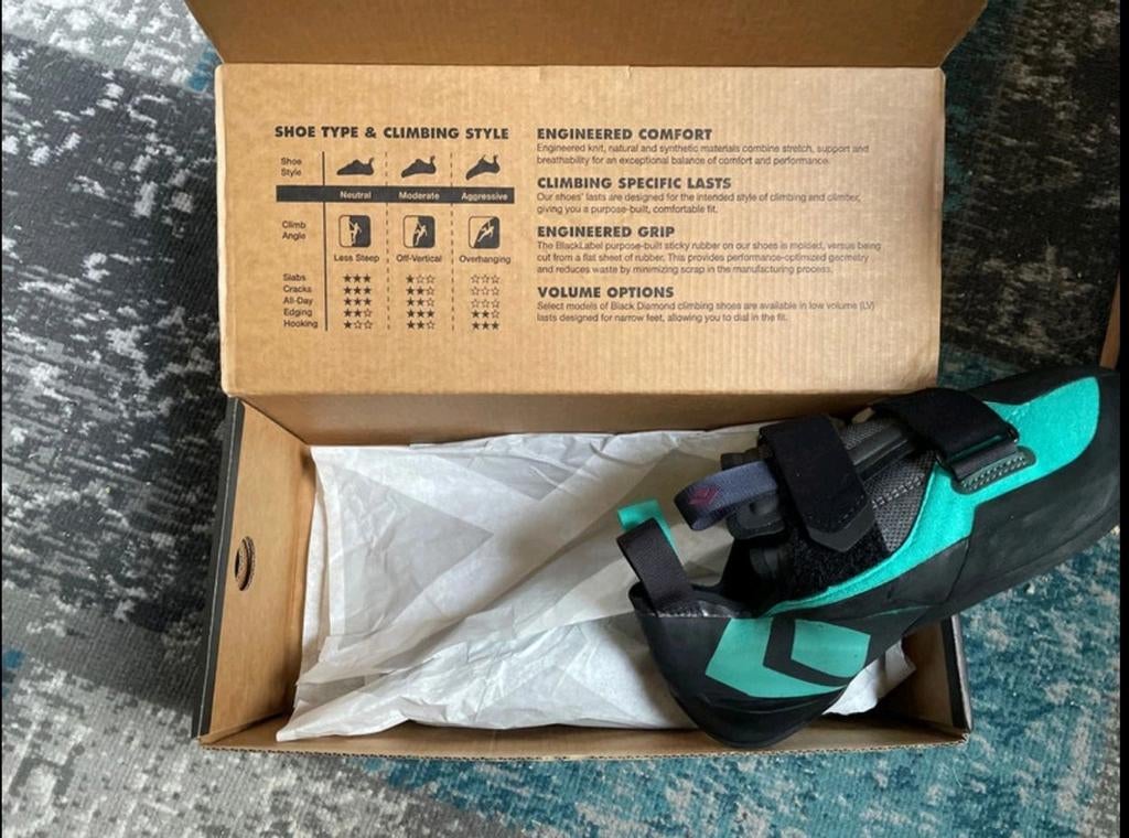 Black Diamond Klimschoenen - Maat 39,5, Sport en Fitness, Klimsport, Ophalen, Zo goed als nieuw, Klimsportschoenen