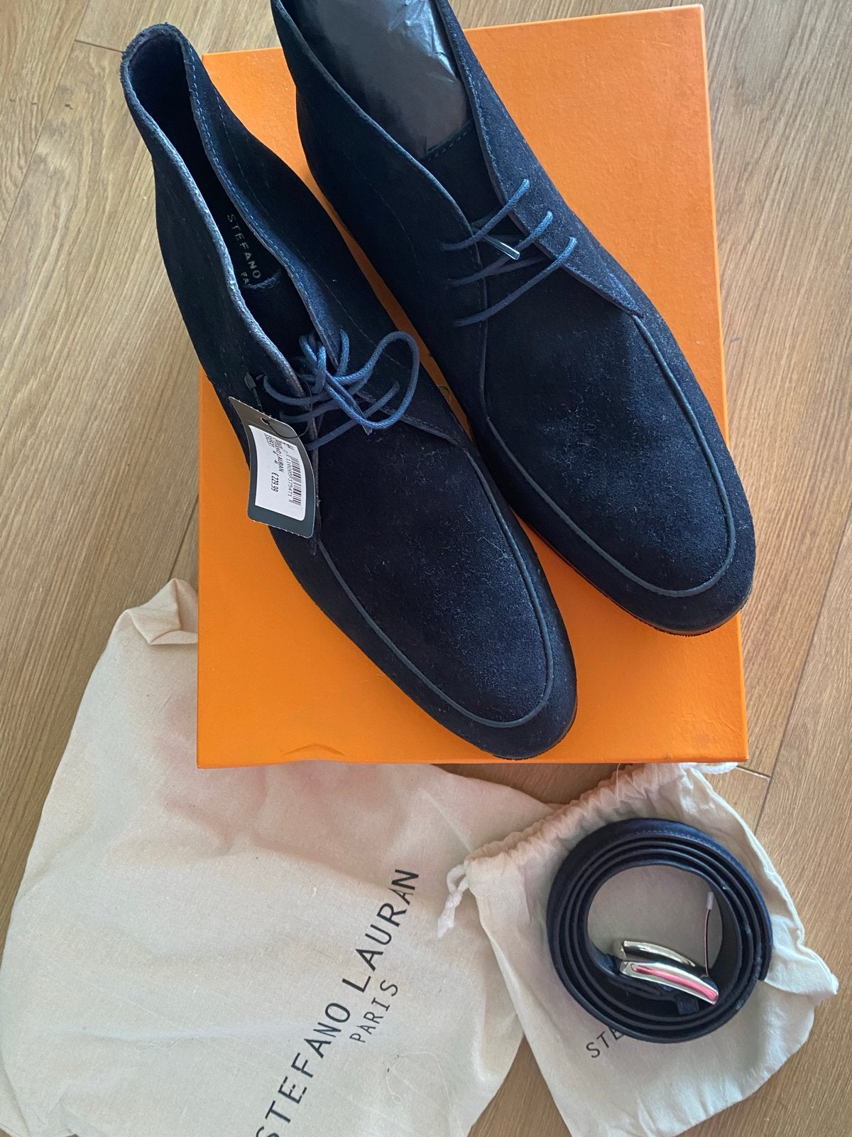 Stefano Lauran suède boots met riem  maat 44, Ophalen of Verzenden, Nieuw, Zwart, Boots