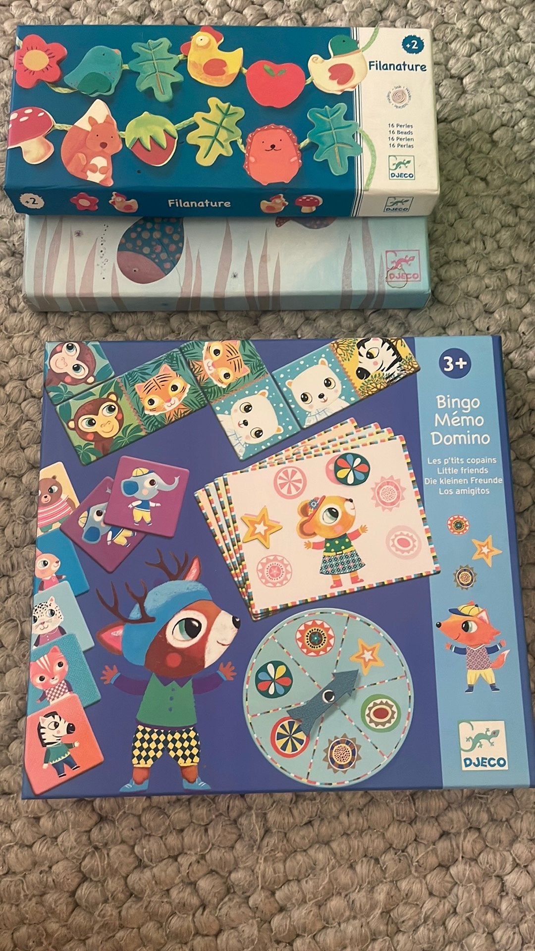 3 x Djeco spellen + Dobbelwormpje van HABA, Kinderen en Baby's, Ophalen, Zo goed als nieuw, Ontdekken