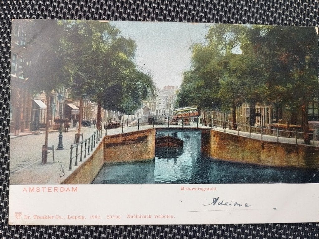 Amsterdam, Brouwersgracht ansichtkaart, Ophalen of Verzenden, Voor 1920, Gelopen, Noord-Holland
