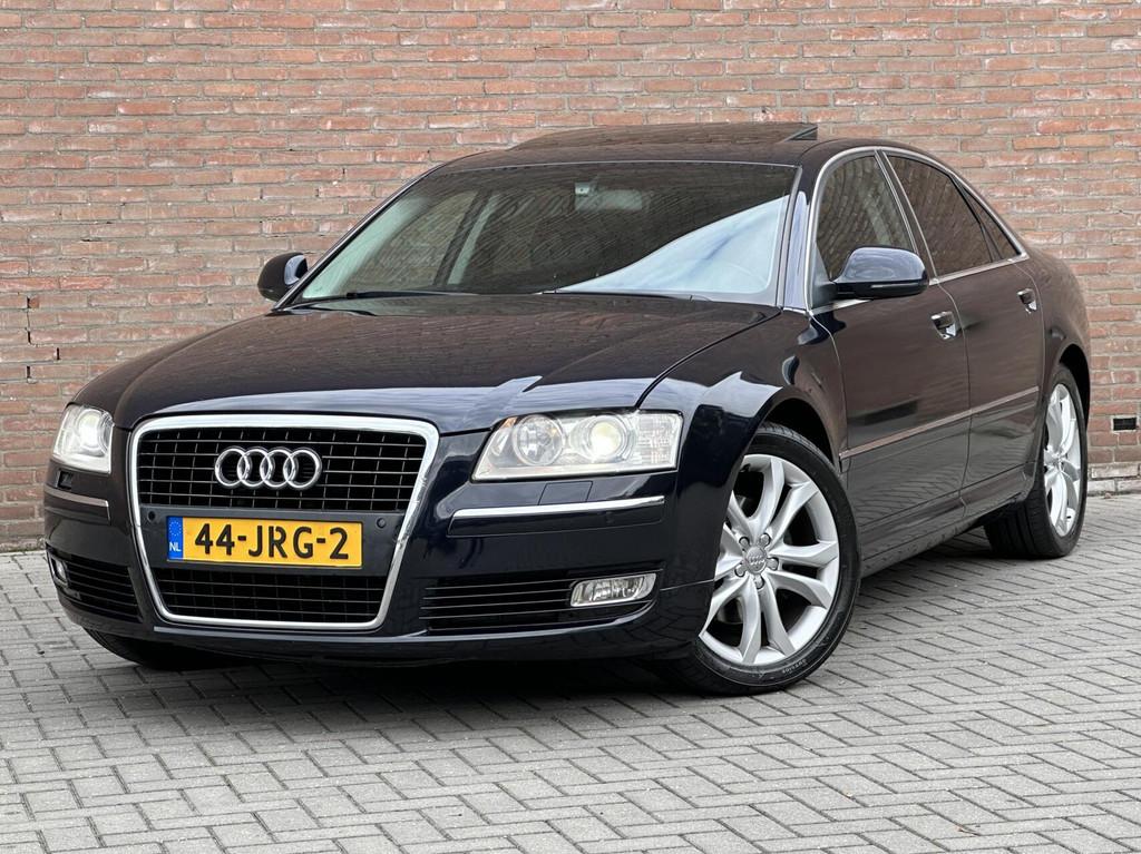 Audi A8 2.8 FSI Pro Line Schuifdak - Leder - Xenon - Keyless, Auto's, Audi, Gebruikt, Zwart, 2773 cc, Blauw