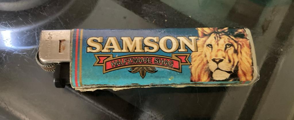 Vintage Samson Halfzware Shag aansteker, Ophalen of Verzenden, Gebruikt, Aansteker