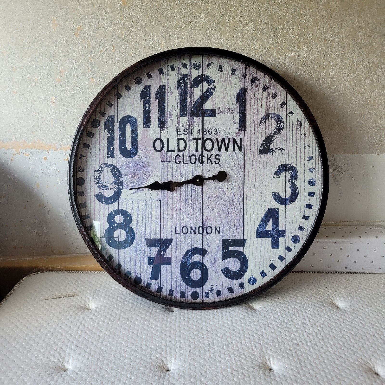 Grote wandklok 'Old Town Clocks London' - Vintage stijl, Ophalen, Wandklok, Stil uurwerk, Analoog