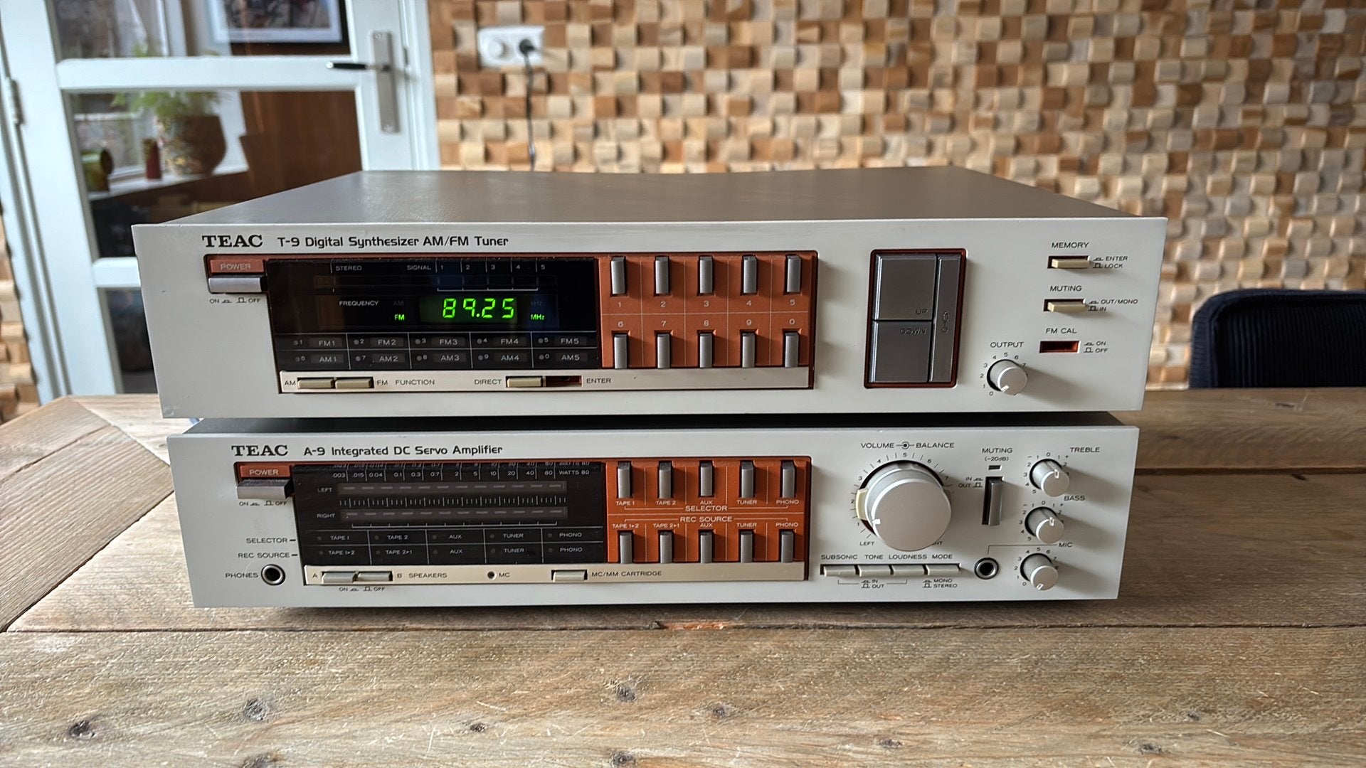 Unieke TEAC set T-9 en A-9, Ophalen of Verzenden, Zo goed als nieuw, Audio