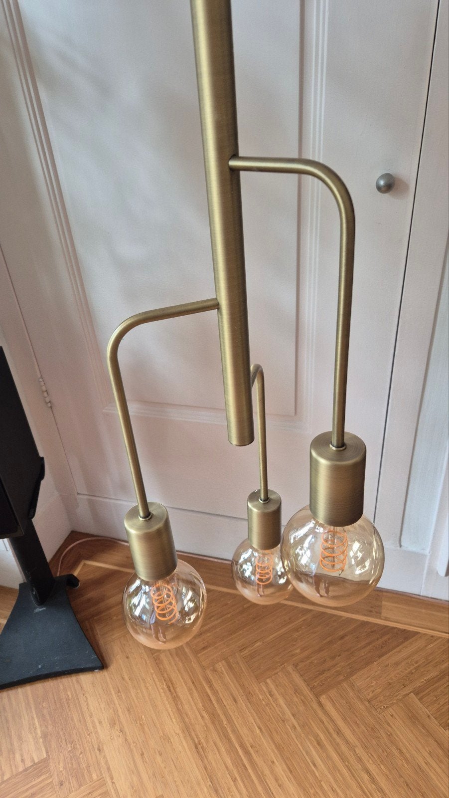 Frandsen Hanglamp - Messing/goudkleurig met 3 lichtpunten, Modern, Scandinavisch, Industrieel, Zo goed als nieuw, Metaal, E27 (groot)