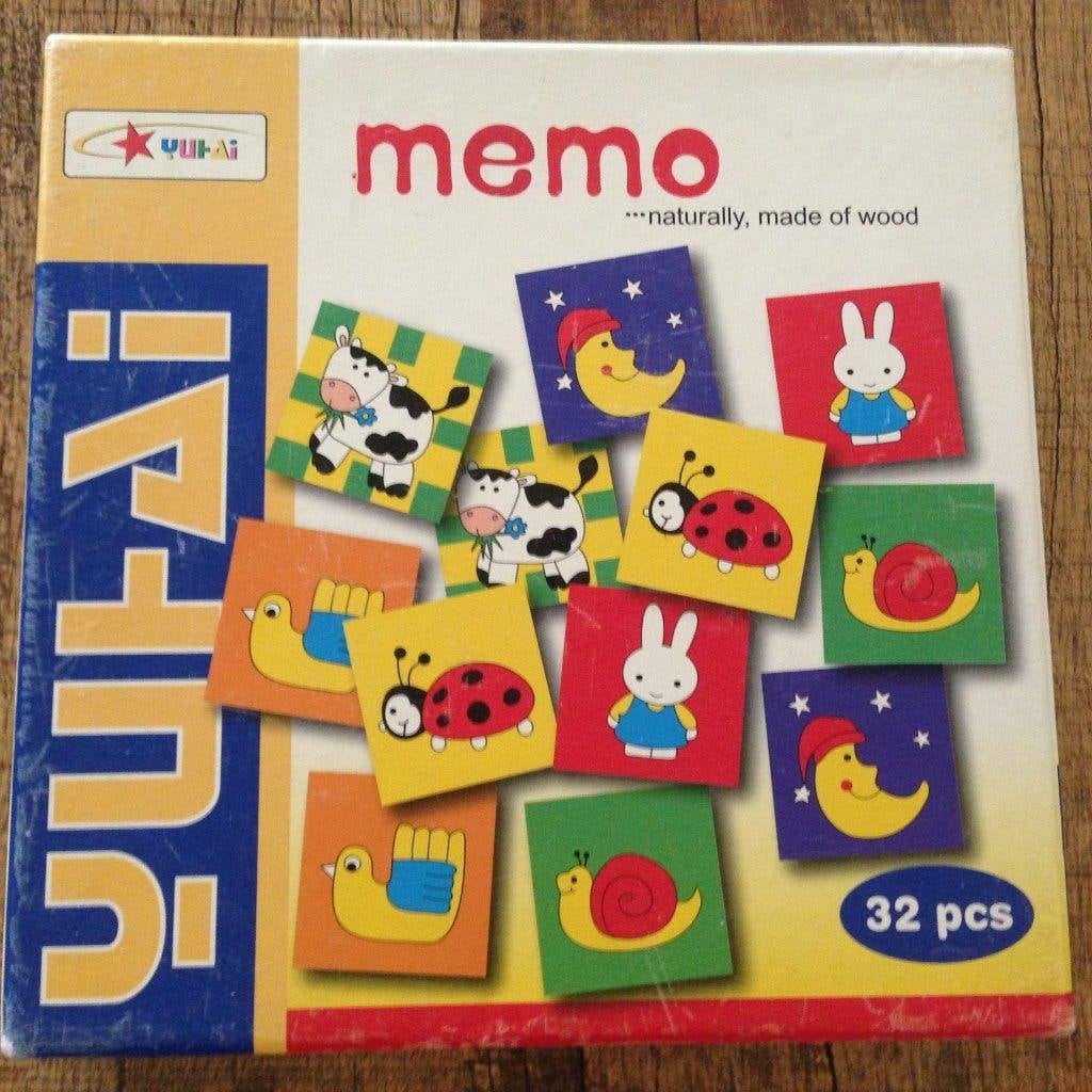 🐓🐑Vintage uUtai Houten Memo/ Memory met Nijntje., Drie of vier spelers, Ophalen of Verzenden, Gebruikt, UUtai