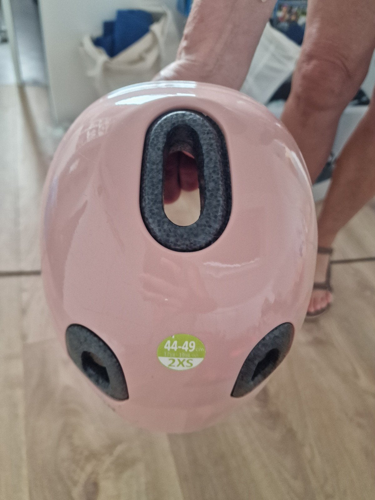 Roze kinderfietshelm 44-49 cm 2XS, Ophalen of Verzenden, Zo goed als nieuw, XXS, Jongen of Meisje