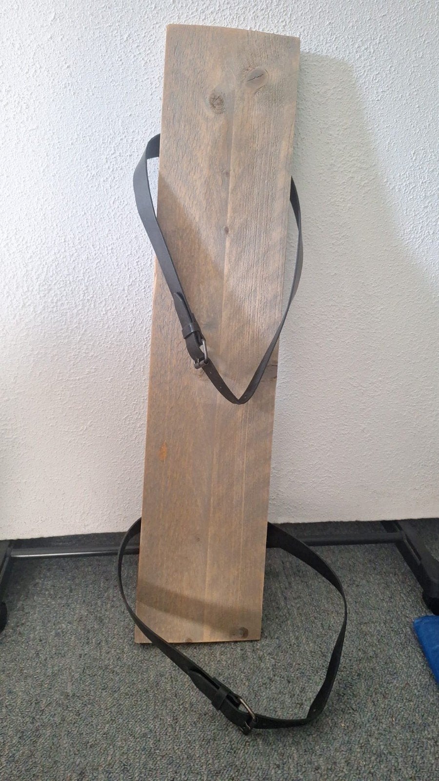 Zwevende Wandplank met Riemen - 90 cm, Huis en Inrichting, Woonaccessoires | Wandplanken en Boekenplanken, Ophalen, Gebruikt