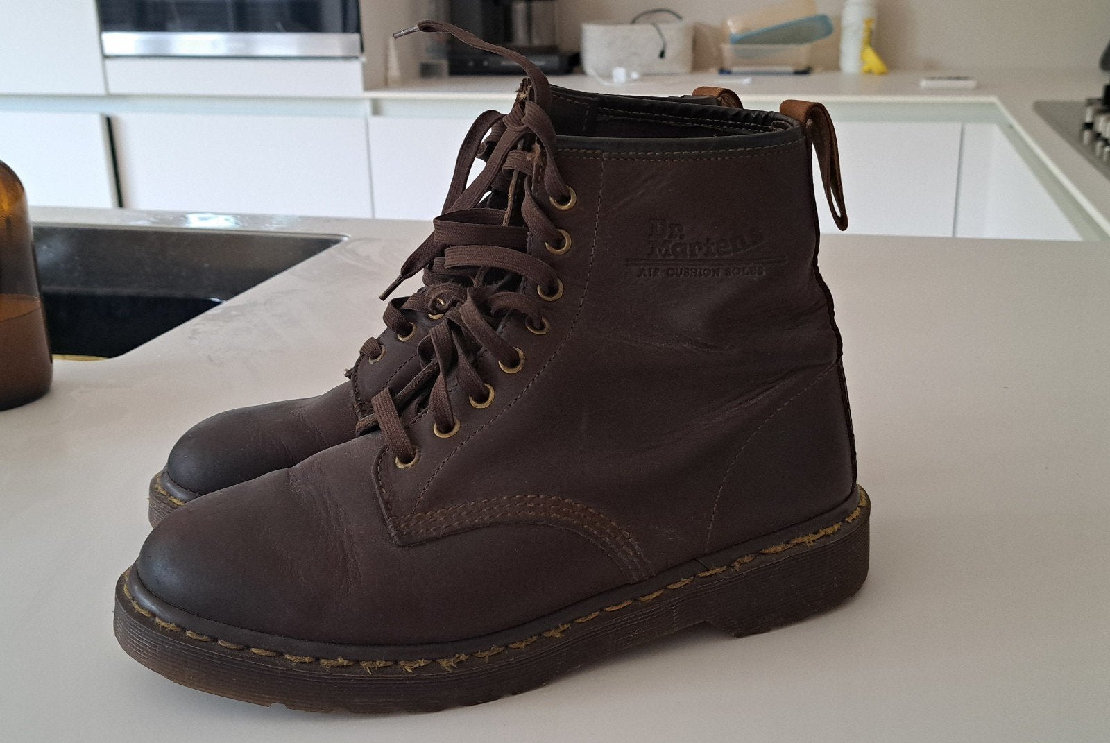 Dr. Martens bruine leren laarzen - Maat42, Bruin, Ophalen of Verzenden, Zo goed als nieuw, Dr. Martens