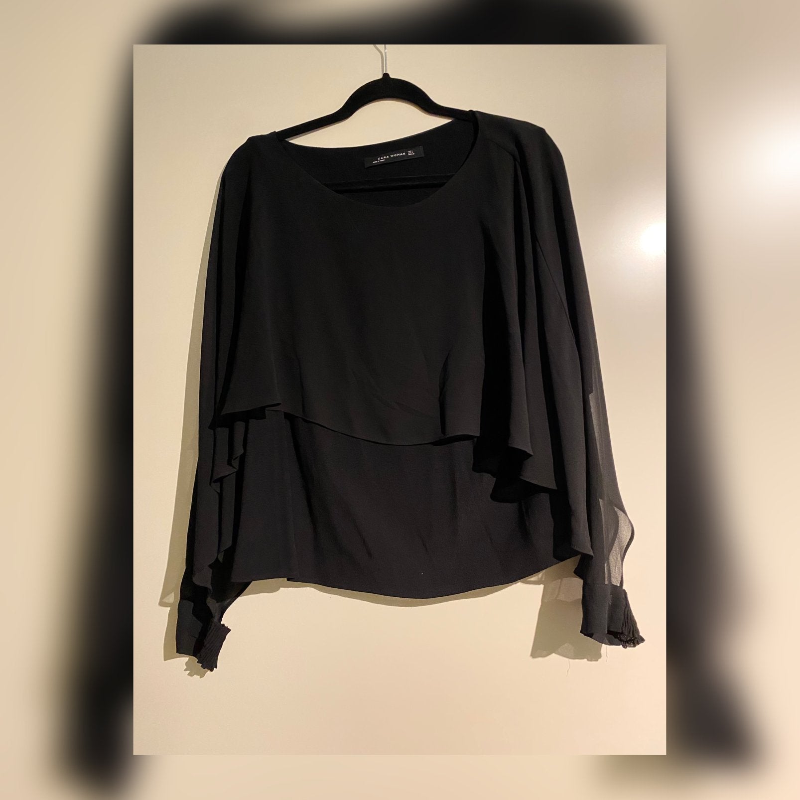 Zwarte blouse ZARA, Ophalen, Zo goed als nieuw, Zwart