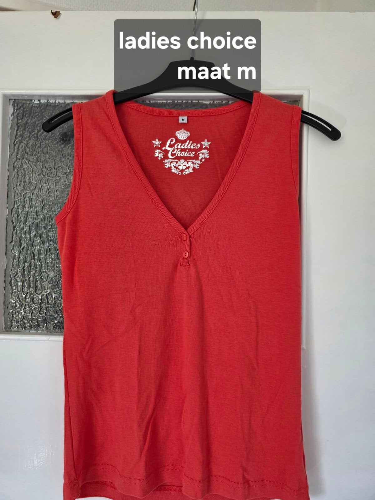 Ladies Choice mouwloze top, maat M, 100% katoen, Kleding | Dames, Maat 38/40 (M), Oranje, Ophalen of Verzenden, Zonder mouw