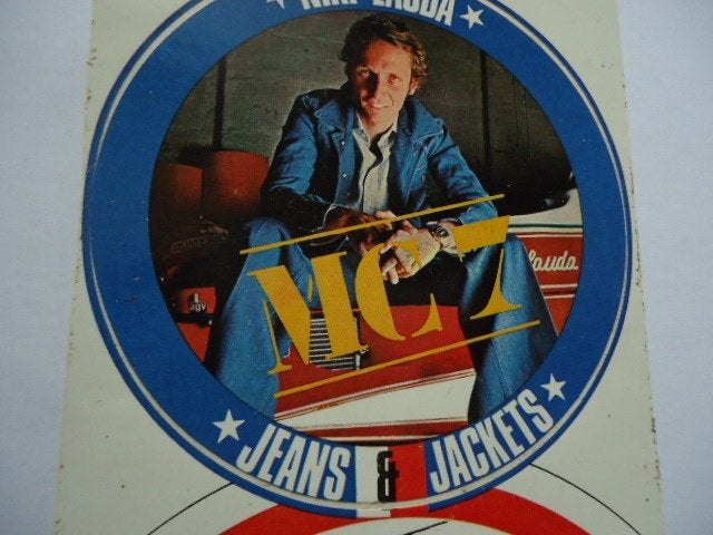 sticker JAREN 70 WELTMEISTER Formule 1 NIKI LAUDA  f1 f-1, Verzamelen, Ophalen of Verzenden, Zo goed als nieuw