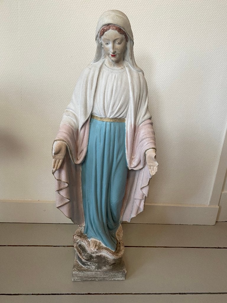 Brocante staand beeld Maria Miraculeuse, Ophalen