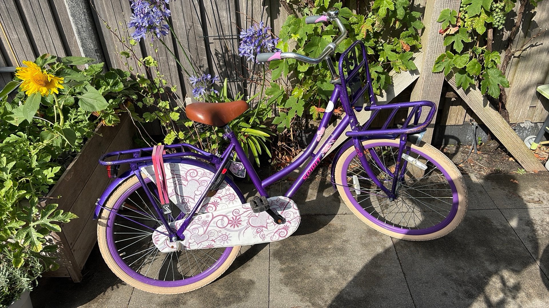 Fiets Spirit 24 inch paars, Ophalen, Gebruikt, Terugtraprem, 24 inch