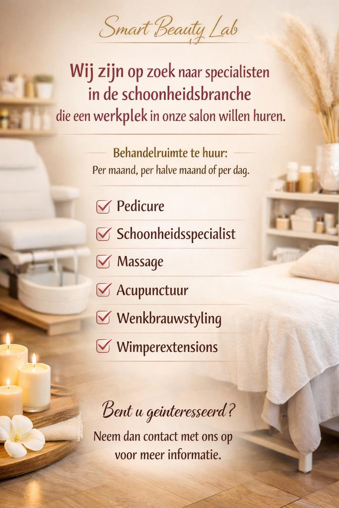 Behandelkamers te huur, Diensten en Vakmensen, Schoonheidsspecialisten | Overige