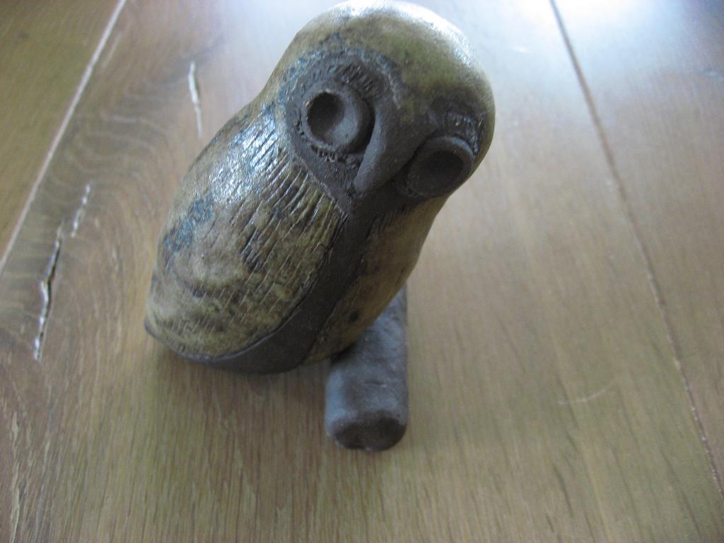 mooi stenen uiltje gemerkt RH op de stok, '60/'70, Verzenden, Zo goed als nieuw, Dier