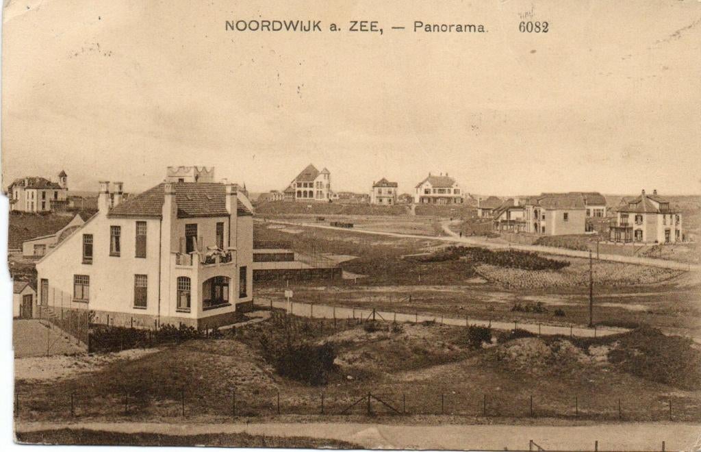 Noordwijk aan Zee. Panorama. (1912), Verzenden, Voor 1920, Gelopen, Zuid-Holland