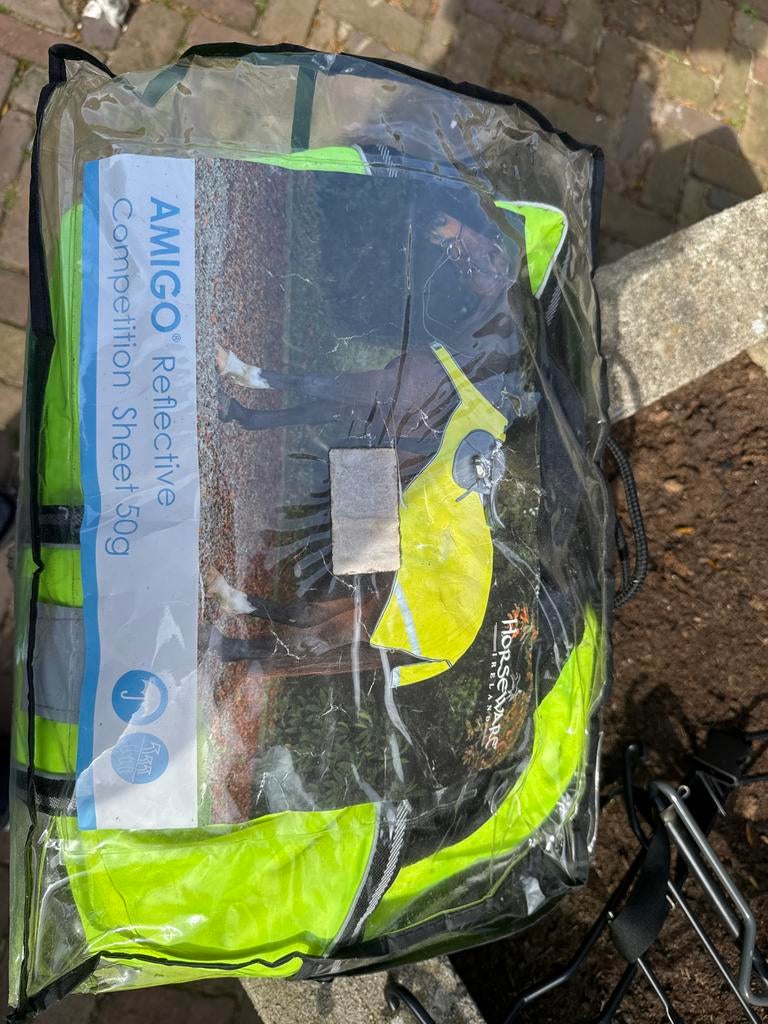 Paardendeken reflecterend maat XL, Ophalen, Gebruikt, Extra Full (XL), Geel