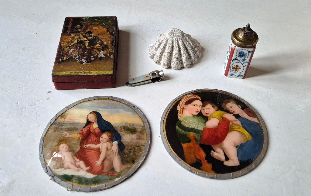 Set antiek en curiosa, diverse objecten & tijden, Antiek en Kunst, Verzenden