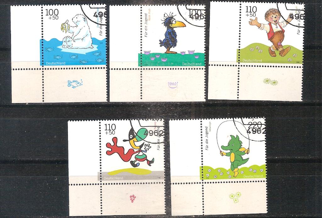 BRD 2055-2059 hoekzegels, Ophalen of Verzenden, BRD, Gestempeld